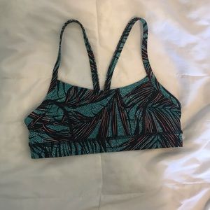 Lululemon Tropical print sports bra with mesh